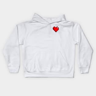 Pixel Gaming Heart XP Love Kids Hoodie